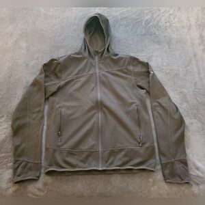 Mammut Jacket Mens L Gray Hooded Full Zip Softshell Fleece Outdoor Athletic